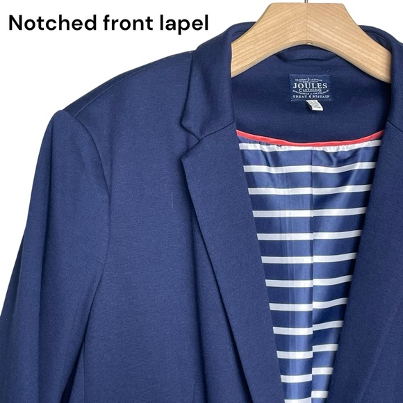 Joules Made In England WMNS Navy Blue 1 Button Business Blazer Jacket Sz US 14 - Picture 3 of 13